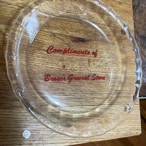 Vintage Pyrex Canada #208 Advertising Pie Plate 8”